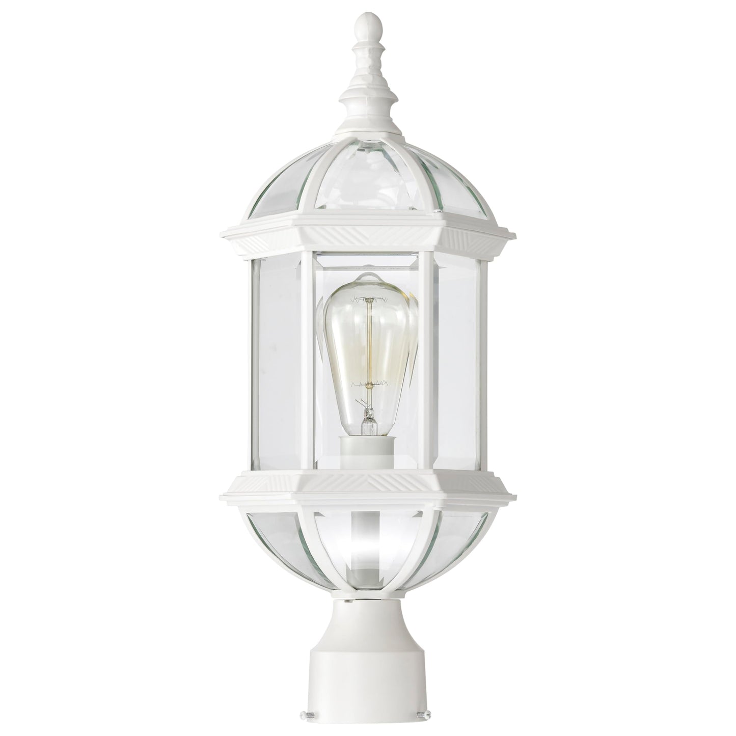 Nuvo Lighting 60/4974 Traditional One Light Post Mount from Boxwood collection in White finish