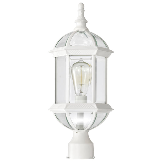 Nuvo Lighting 60/4974 Traditional One Light Post Mount from Boxwood collection in White finish
