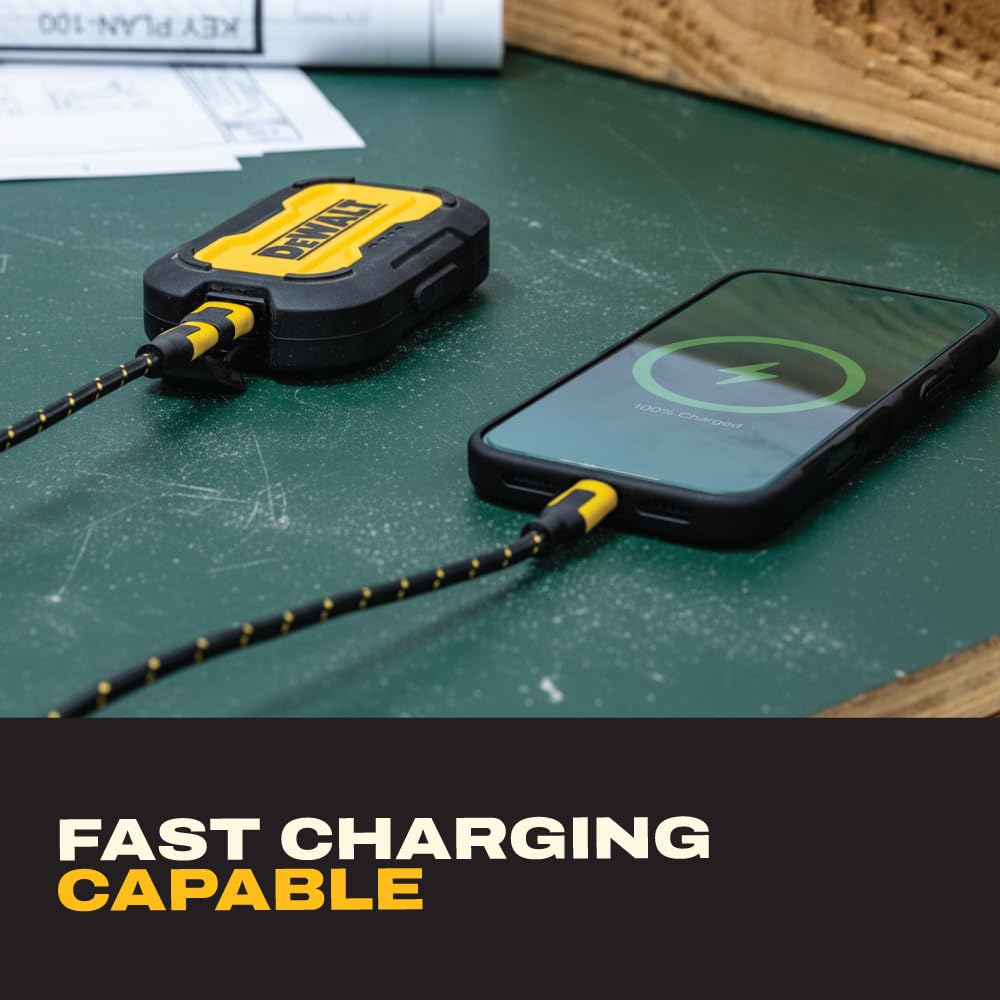 DEWALT Heavy Duty USB-C Female to USB-A Male Adapter 4 Pack w/Case - Fast Charging 3.0 Converter 5Gbps Data Transfer, Compact Durable USB to USB-C…