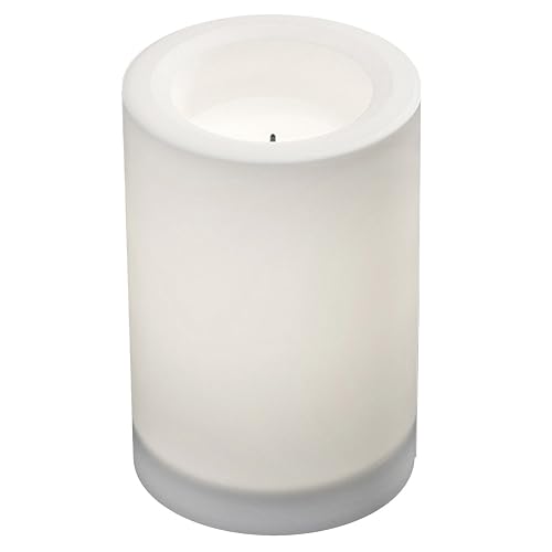 NORTHERN INTERNATIONAL Sterno Home Paradise Solar Color Changing Flameless Candle, 4-Inch by 6-Inch,White,GL29016WH