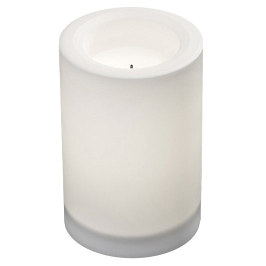 NORTHERN INTERNATIONAL Sterno Home Paradise Solar Color Changing Flameless Candle, 4-Inch by 6-Inch,White,GL29016WH