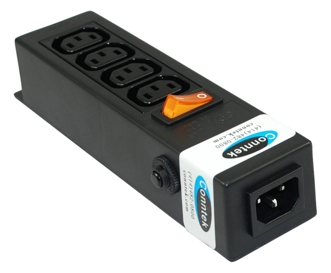 Conntek 55705 Power Strip 250 Volt 7-1/2-Inch Housing IEC C14 Inlet to 4 IEC 60320 C13 Receptacles Sheet F Computer/Server