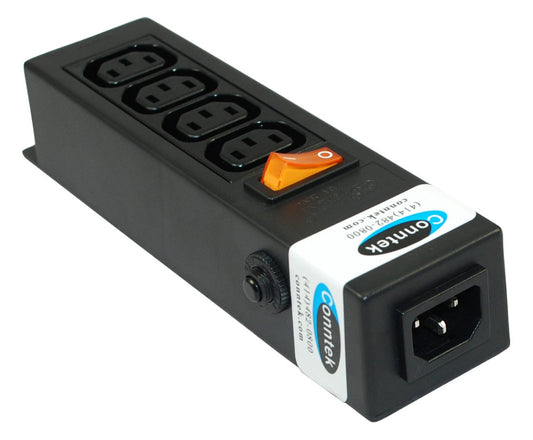 Conntek 55705 Power Strip 250 Volt 7-1/2-Inch Housing IEC C14 Inlet to 4 IEC 60320 C13 Receptacles Sheet F Computer/Server