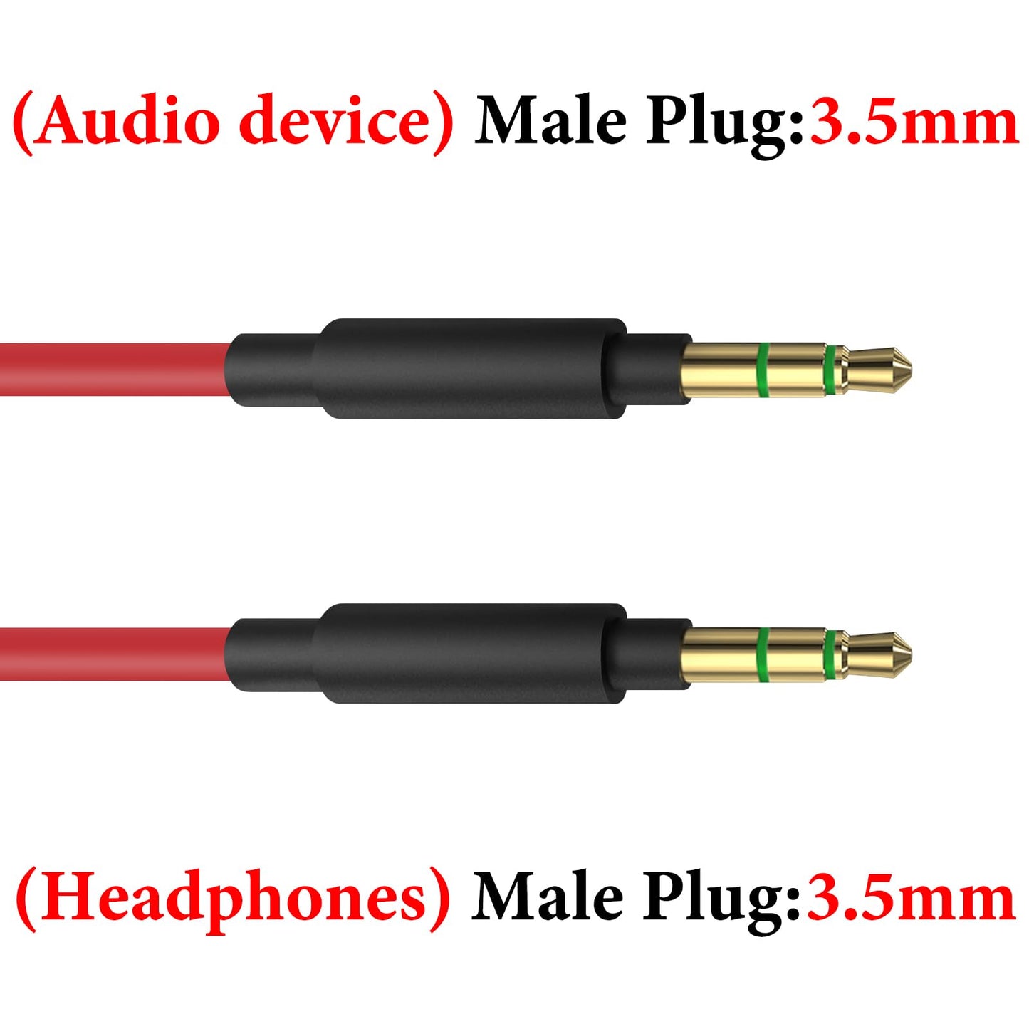 GEEKRIA Audio Cable Compatible with Beats Studio Pro/3/2, Solo 4/3/2, Mixr, Pro Headphones, 1/8" (3.5mm) to 3.5mm Aux Replacement Stereo Cord (4…