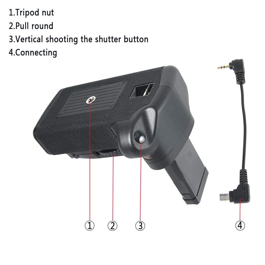 DSTE Pro IR Remote MB-D31 Vertical Battery Grip + 2X EN-EL14 EN-EL14A Compatible with Nikon D3100 D3200 D3300 D5300 SLR Digital Camera