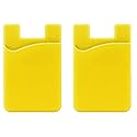 Lot 2 Silicone Smart Phone Wallet ID Holder in Yellow