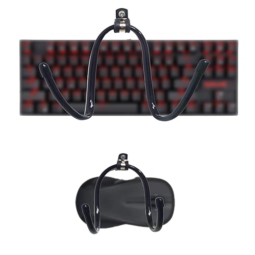 Pmsanzay Pack of 2, Keyboard Mouse Wall Mount Wall Holder Wall Rack - No Keyboard No Mouse