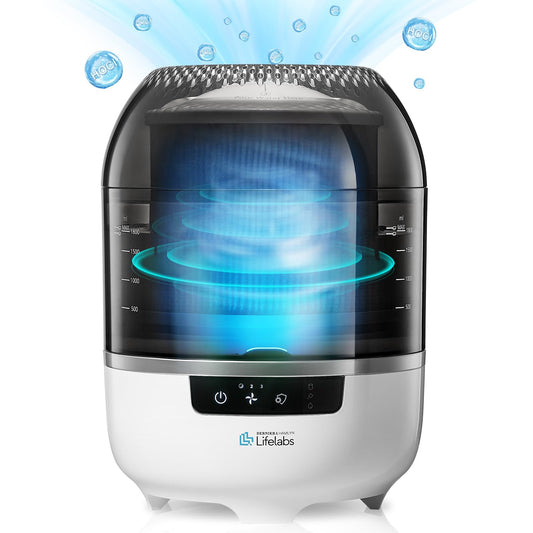 Air Purifier for Bedroom, Air Purifier and Humidifier Combo, HOCL Generator Disinfection, Mold Remover, Smoke Pet Odor Eliminator Air Purifier,