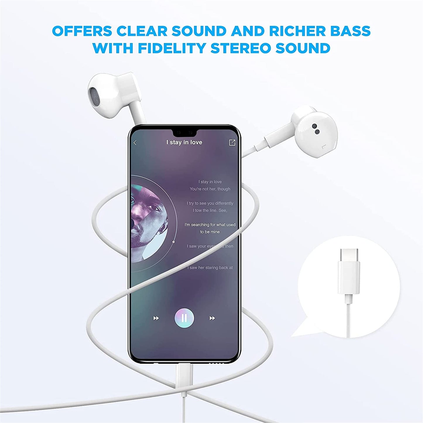 2 Pack-USB C Headphones for iPhone 17/16/15 Earbuds USB C Wired Earphones with Mic & Remote Control Noise Cancelling for iPhone 15, iPad Pro, Galaxy…
