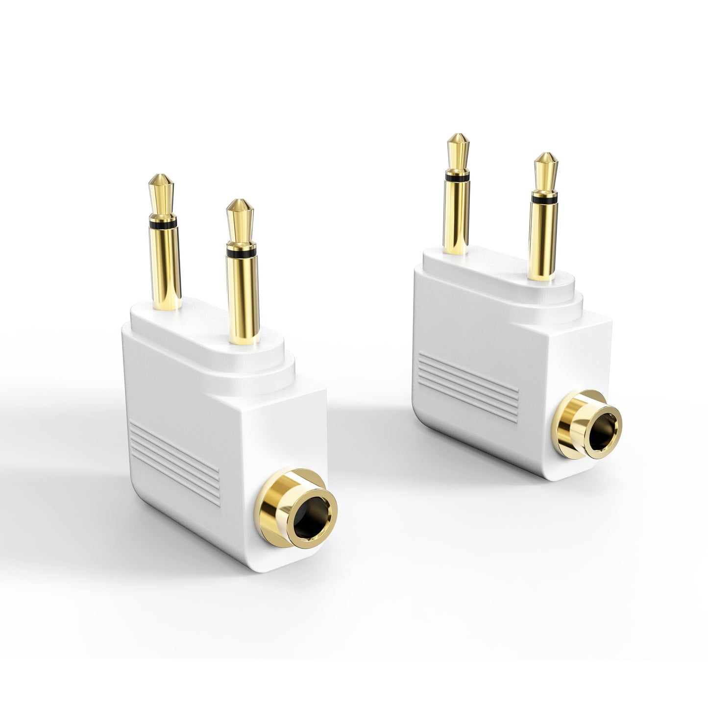 MEE Audio Airplane Headphone Adapter for in-Flight Entertainment Systems - Dual 3.5mm Male to 3.5mm Female - Works with Headphones, Headsets