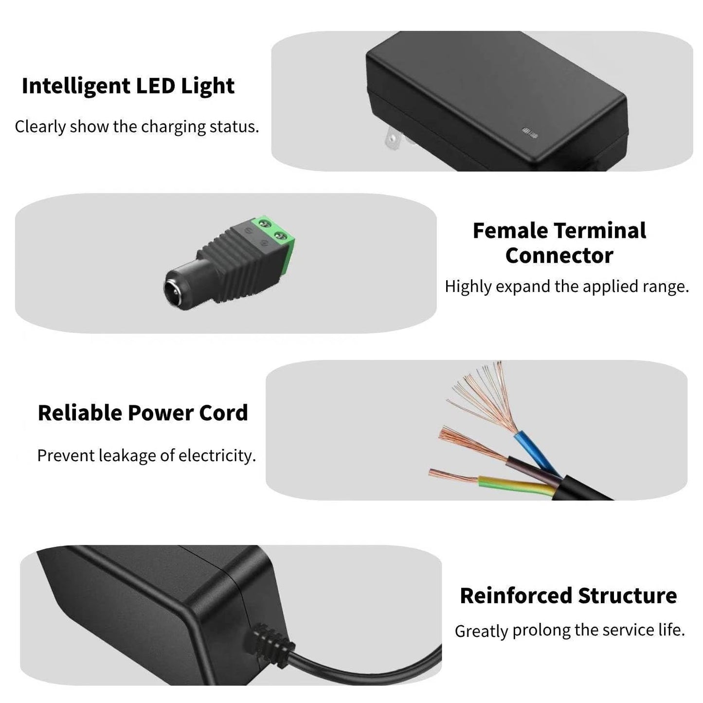 12V 2A Power Supply AC DC Adapter with 10 Tips, Universal DC in 12 Volt 2 Amp Power Cord, Converter Transformer 100-240v, 50/60HZ, 5.5x2.5mm DC…