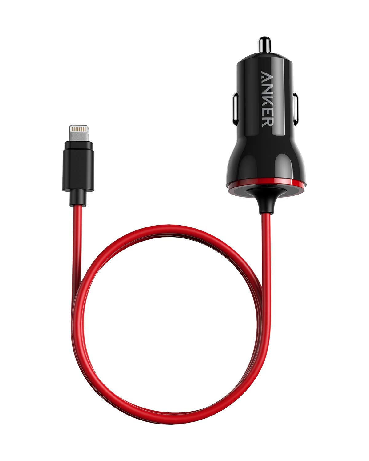 iPhone Car Charger, Anker 12W 5V Lightning [Mfi-Certified], PowerDrive Car Charger with 3ft Apple Certified Cable, for iPhone 14 13 12 11 Pro Max mini