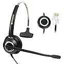 Spracht Wired Headset for Desktop Phone | Single Ear Universal Headset for Office Telephones | Mono Head Set with Microphone - Works with Polycom