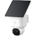 eufy SoloCam E42, 4K Security Camera Wireless Outdoor, Solar Powered, AI Motion Tracking, Strobe Light, Pan & Tilt, Facial Recognition, Up to 16 TB