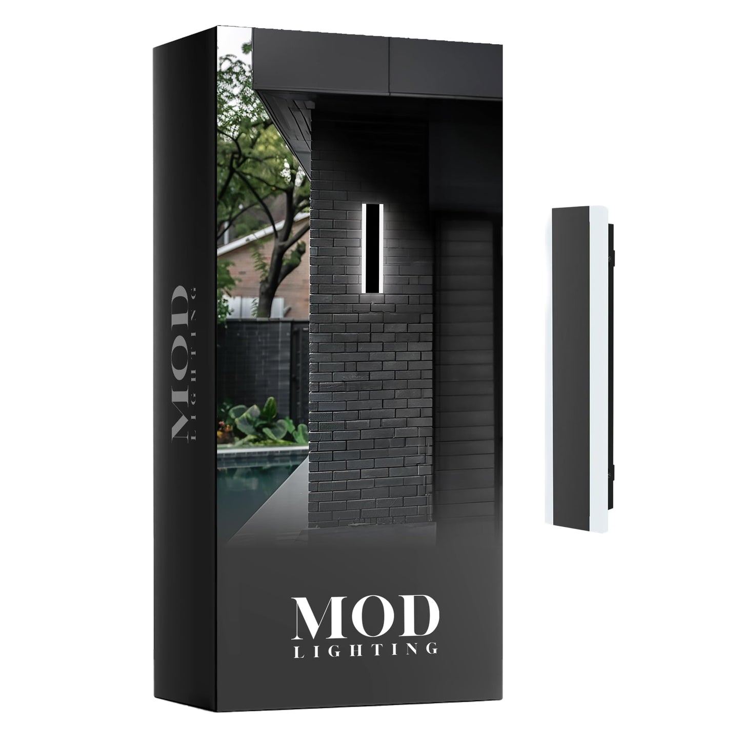 MOD LIGHTING Haylen Wired LED Outdoor Wall Light (1-Pack), 12" Water Resistant Outdoor LED Sconce, Remote Dimming Modern Wall Sconces for Patio