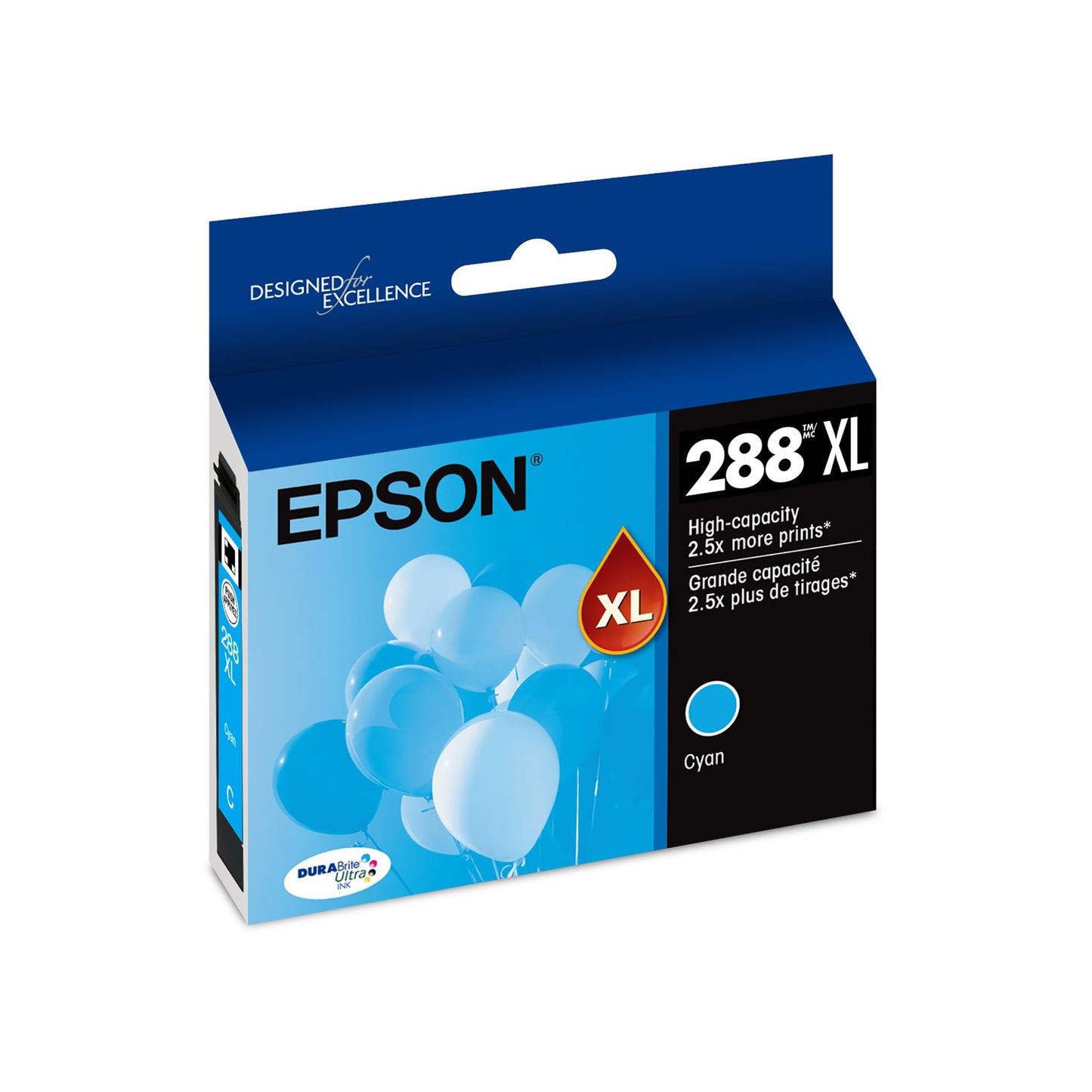 EPSON 288 DURABrite Ultra Ink High Capacity Cyan Cartridge (T288XL220-S) Works with Expression XP-330, 430, 434, 340, 440, 446