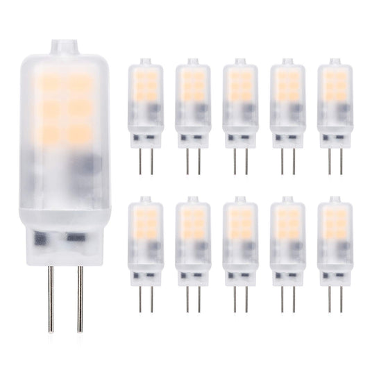 YUIIP G4 LED Light Bulb 2W AC/DC 12V Warm White 2700K G4 Bi-Pin Base Lamp 10W 15W 20W Halogen Bulbs Equivalent for Landscape Chandelier Under Cabinet