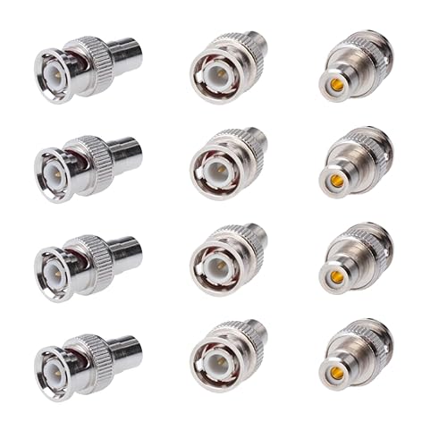 Cctv4Less BNC Male to RCA Female Adapter - Straight Connector for CCTV, Security Camera, Coaxial RG6, TV & Satellite (100)