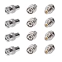 Cctv4Less BNC Male to RCA Female Adapter - Straight Connector for CCTV, Security Camera, Coaxial RG6, TV & Satellite (100)