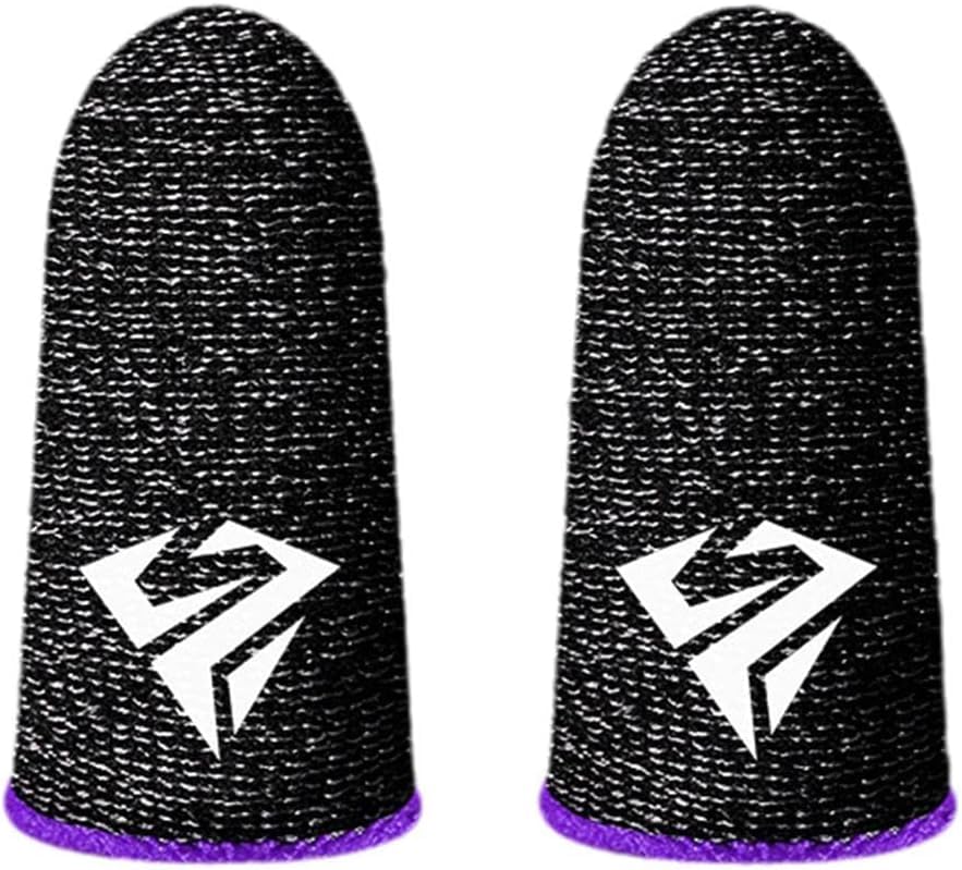 1 Pair for Pubg Mobile Games Gaming Finger Sleeve Breathable Fingertips Sweatproof Fingertip for Mobile Cove Slip Finger Gloves, Cell Phone Gaming