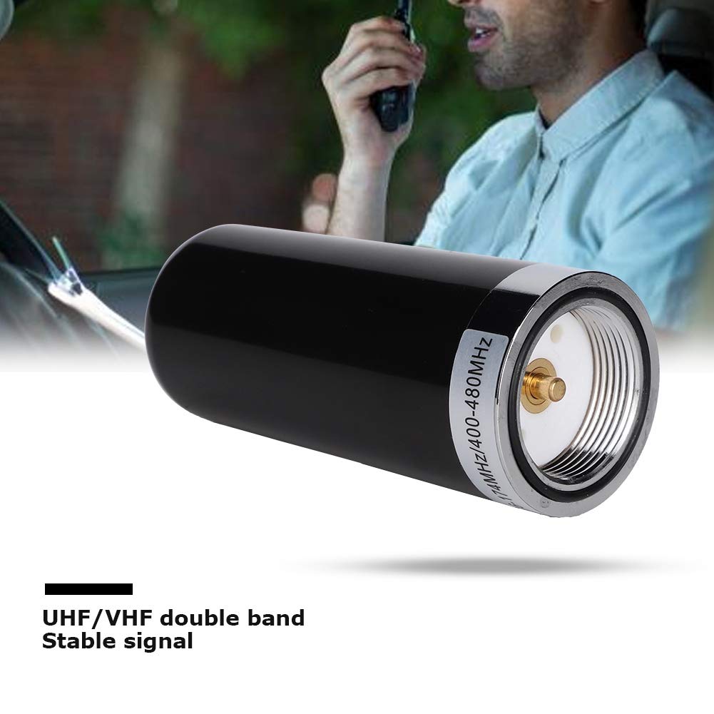 Dual Band Mini Antenna 136 174 and 400 480Mhz, Universal Car Mobile Radio UHF VHF Aerial Antenna with NMO Male Interface for Car Mobile Two Way Radio
