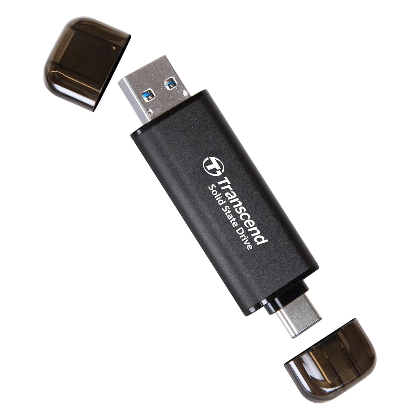 Transcend ESD310 256GB External SSD, Up to 1,050MB/s, Dual USB Flash Drive for iPhone/iPad/Mac/Windows, Android/Tablet/PC, USB 3.2 Gen 2 Thumb Drive