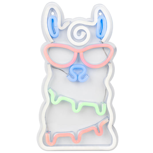 Northlight LED Alpaca Neon Lighted Wall Art - 15.5" - Multicolor