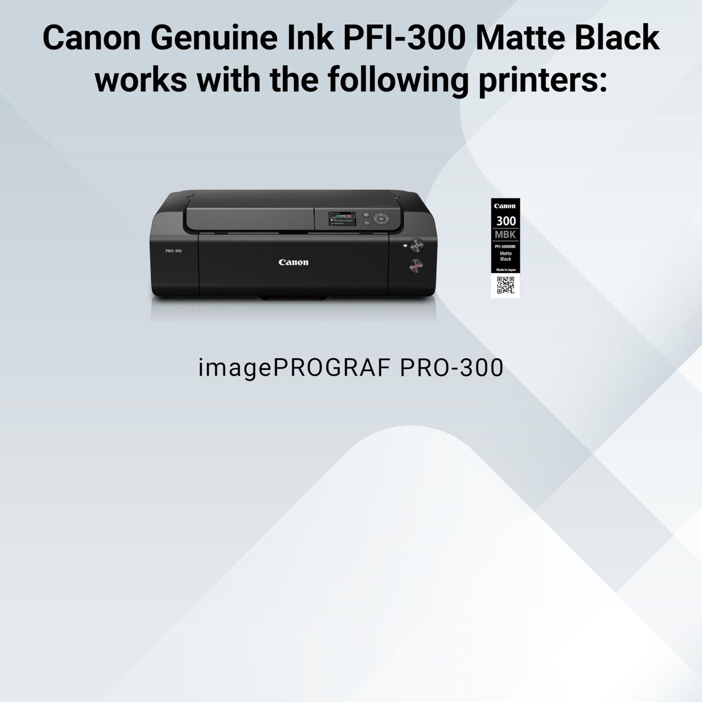 Canon PFI-300 Genuine Matte Black Ink Tank, Compatible with ImagePROGRAF PRO-300 Printers