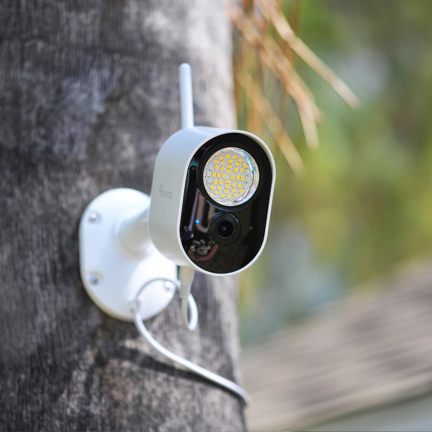 Toucan Outdoor Floodlight Security Camera - AC-Powered, Wi-Fi, 1080p Video, Night Vision, Motion Alert, 1200-lumen Security Light, Two-Way Talk, App