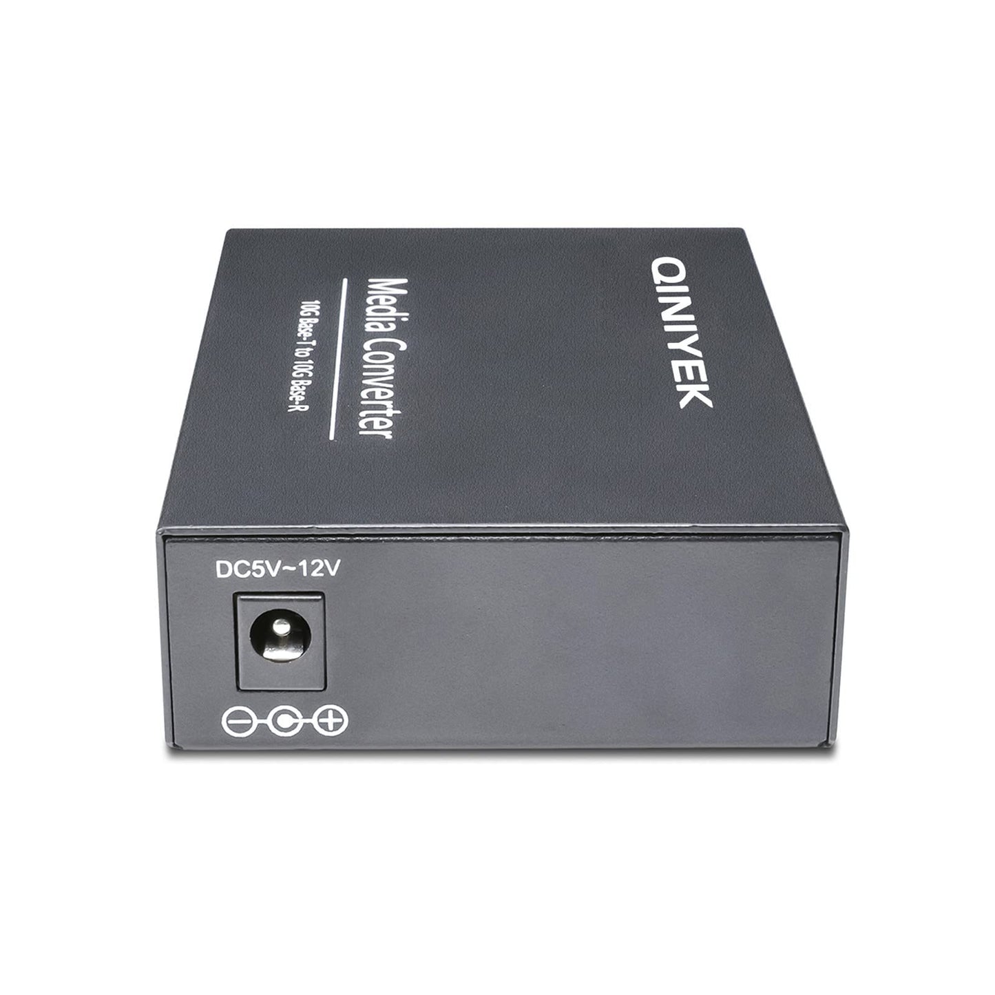 QINIYEK 10G Ethernet Media Converter, 1x 100M/1G/2.5G/5G/10GBase-T RJ45 to 1x 10GBase-X SFP+ Slot, Supports 10G SR/LR/10G-T Module,10G Fiber Ethernet