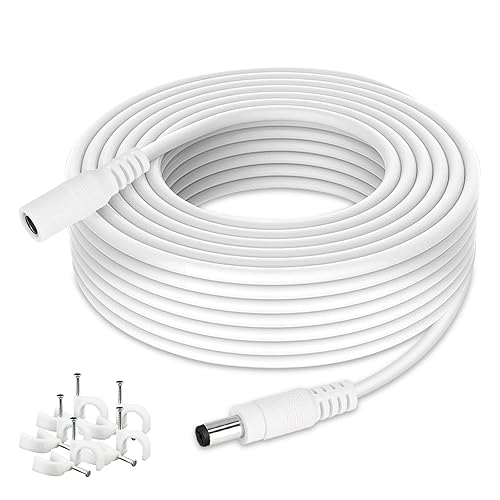WILDHD DC Power Extension Cable 33ft, 2.1mm x 5.5mm Plug Compatible with 12V DC Adapter Cord for CCTV Security Camera, IP Camera, Standalone DVR (33ft