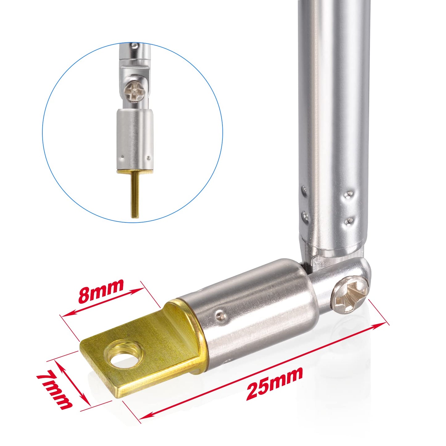 Bingfu 6 Sections Telescopic 65cm AM FM Antenna Portable Radio Antenna Replacement (2-Pack) Compatible with Indoor Portable Radio Home Stereo Receiver