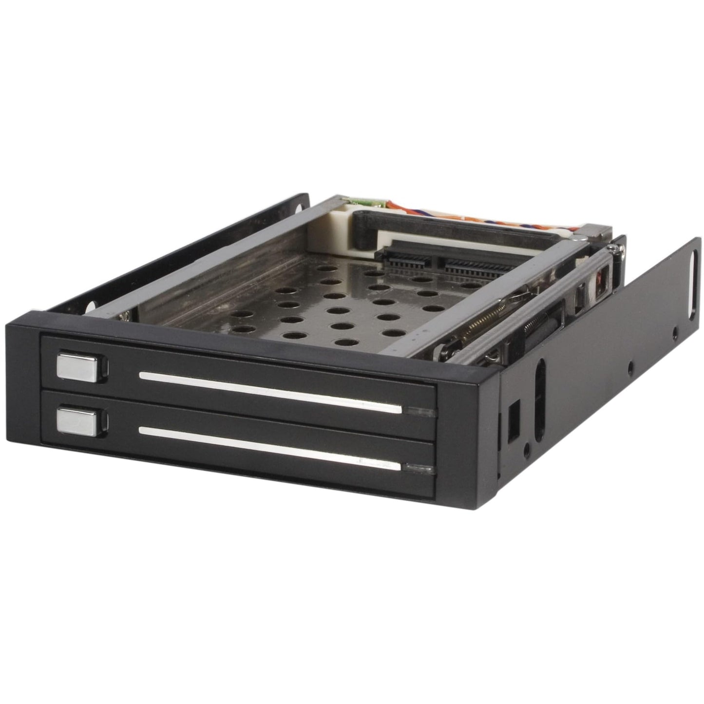StarTech.com 2 Drive 2.5in Trayless Hot Swap SATA Mobile Rack Backplane - Dual Drive SATA Mobile Rack Enclosure for 3.5 HDD (HSB220SAT25B),Black
