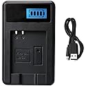 LCD USB Battery Charger for Canon PowerShot ELPH 500 HS, D10, D20, D30, S90, S95, S120, SD770 is, SD980 is, SD1200 is, SD1300 is, SD3500 is, SD4000