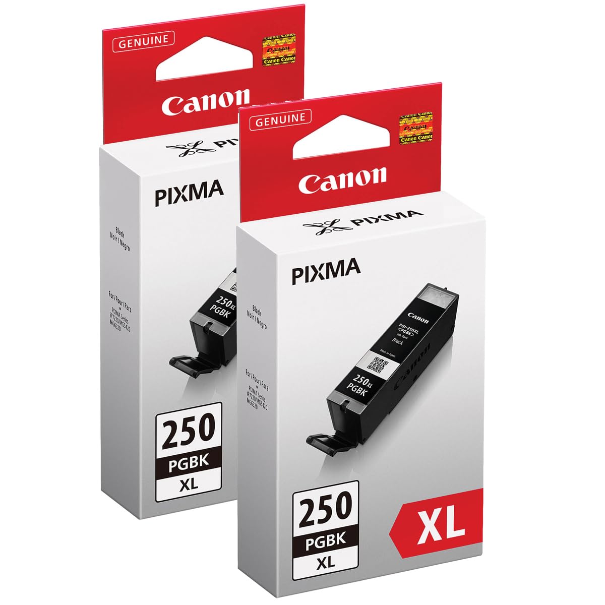 Canon 2 Pack PGI-250XL Pigment Black Ink Tank for Select PIXMA iP, iX, MG,