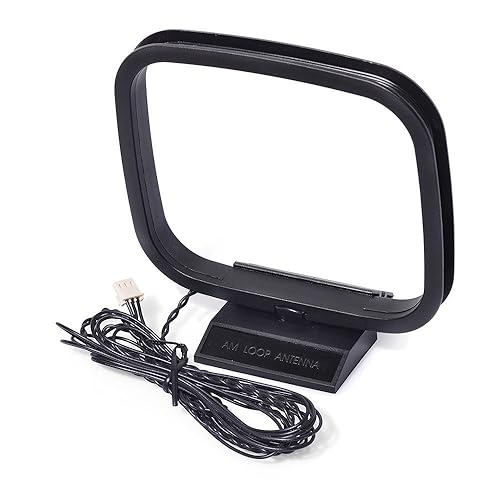Eightwood AM Loop Antenna 3 Pin Mini Connector Compatible with Sony HiFi Series Sharp AV Receiver Radio Stereo System