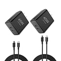45W USB-C Charger Wall Charging Block?Dual-Port Fast Charging Cube with 6FT Type C Charging Cable for Samsung Galaxy S25 24 23/w25 26 24/A55 54 53/Z