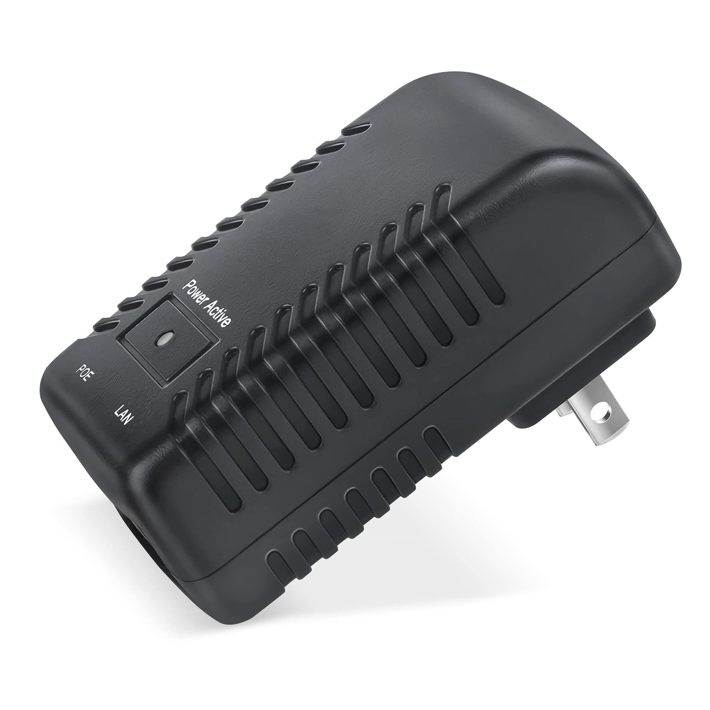 PwrON 48V PoE Injector IEEE802.3af 10/100Mbps for IP Phones Camera