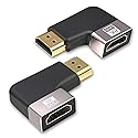 Cyberguys! 90 Degree & 270 Degree Right Angle HDMI Adapter 2 Pack, HDMI Coupler for Tight Space, 8K@60Hz 4K@120Hz HDMI 2.1 Extension Connector, Gold