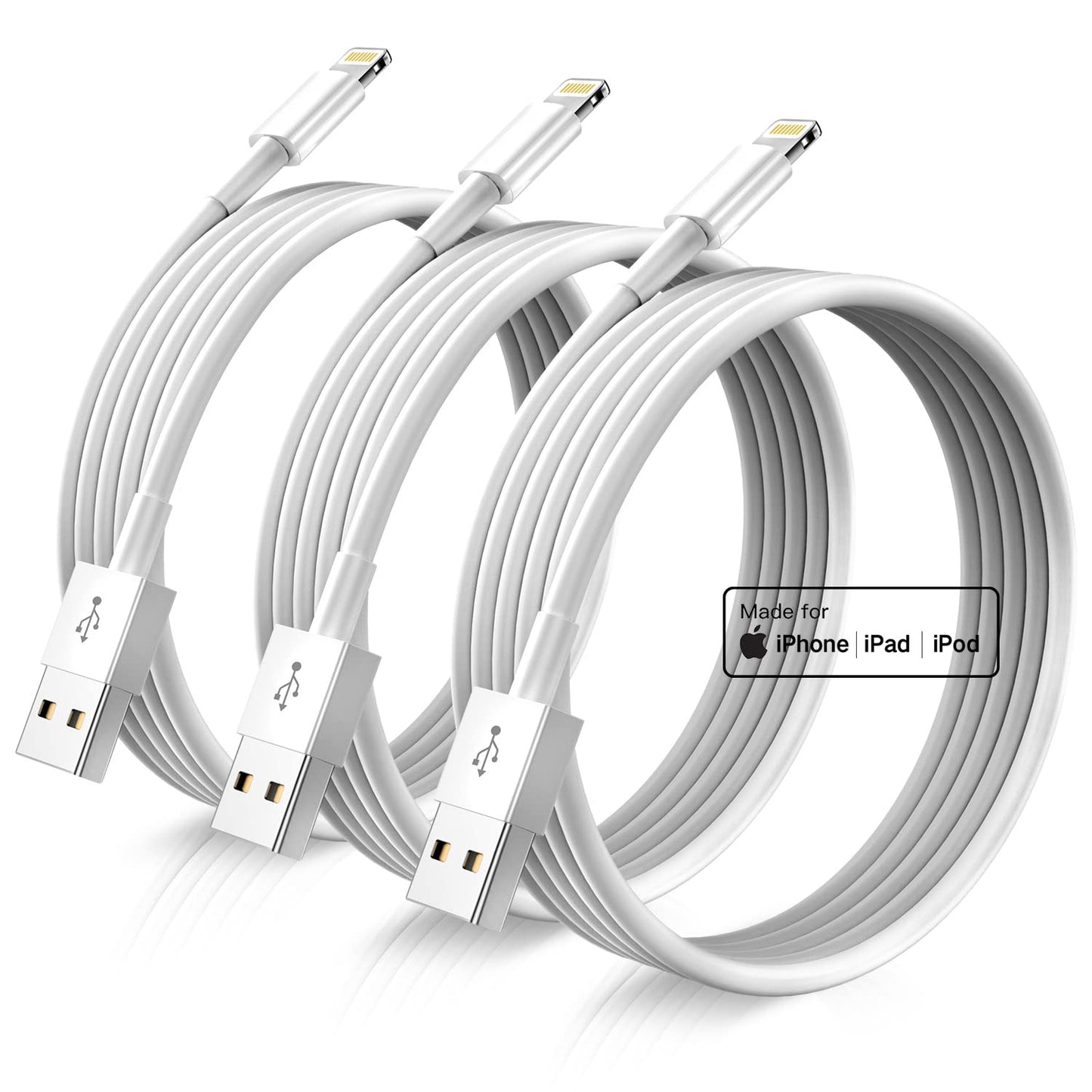 BUSFUL for iPhone Charger Cord Lightning Cables, Original [3Pack 6ft] MFi Certified USB A Charging Cable for iPhone 14 13 12 11 Mini Pro XR Xs Max X…