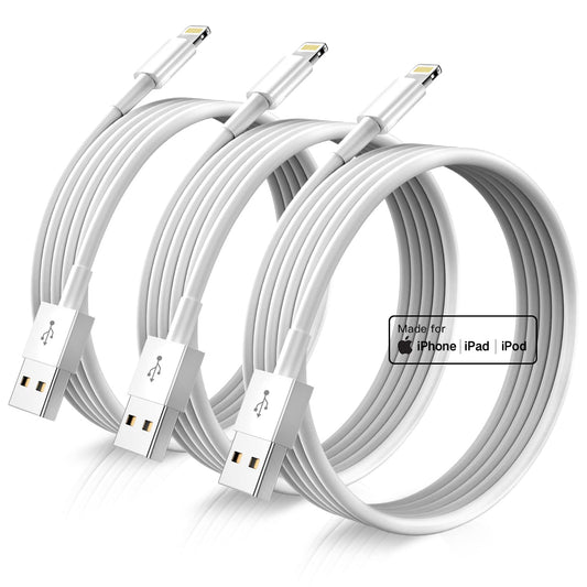 BUSFUL for iPhone Charger Cord Lightning Cables, Original [3Pack 6ft] MFi Certified USB A Charging Cable for iPhone 14 13 12 11 Mini Pro XR Xs Max X…