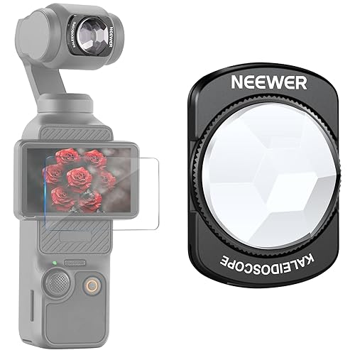 NEEWER Kaleidoscope Prism Filter Compatible with DJI Osmo Pocket 3 Creator Combo Accessories, Magnetic Multicoated HD Optical Glass Gimbal Camera Lens