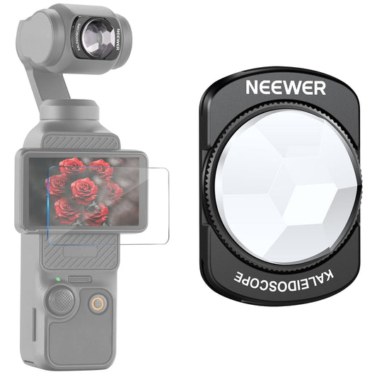NEEWER Kaleidoscope Prism Filter Compatible with DJI Osmo Pocket 3 Creator Combo Accessories, Magnetic Multicoated HD Optical Glass Gimbal Camera Lens