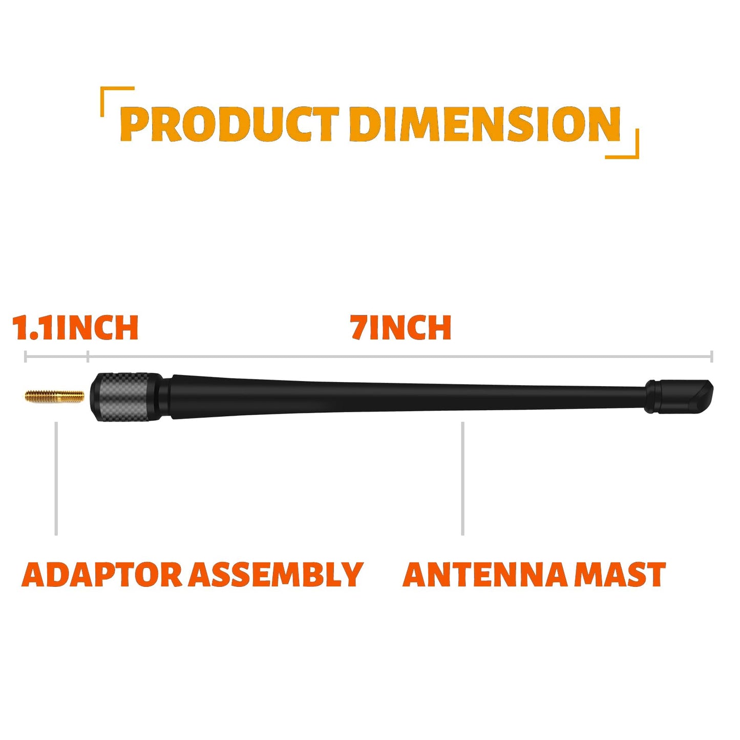 MODIGT 7 Inch Car Antenna Compatible with 2009-2024 Ford F150 Flexible Rubber Radio Truck Antenna Designed for Optimized FM/AM Reception Ford F150
