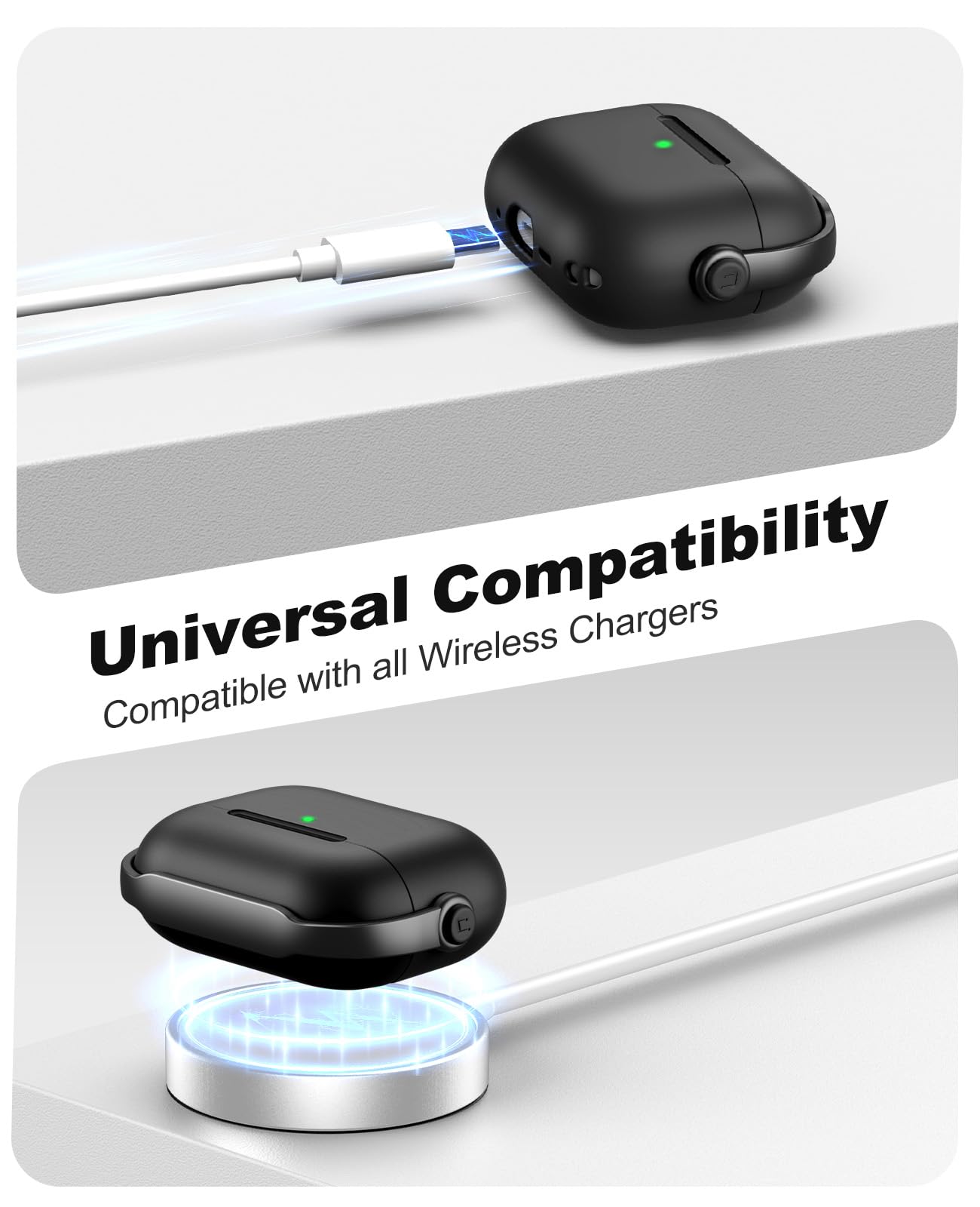 TiMOVO Case for AirPods Pro 3 (2025) with Secure Lock, Hard Shell, Shockproof, Music Headset Design Protective Cover for Apple AirPod Pro 3rd
