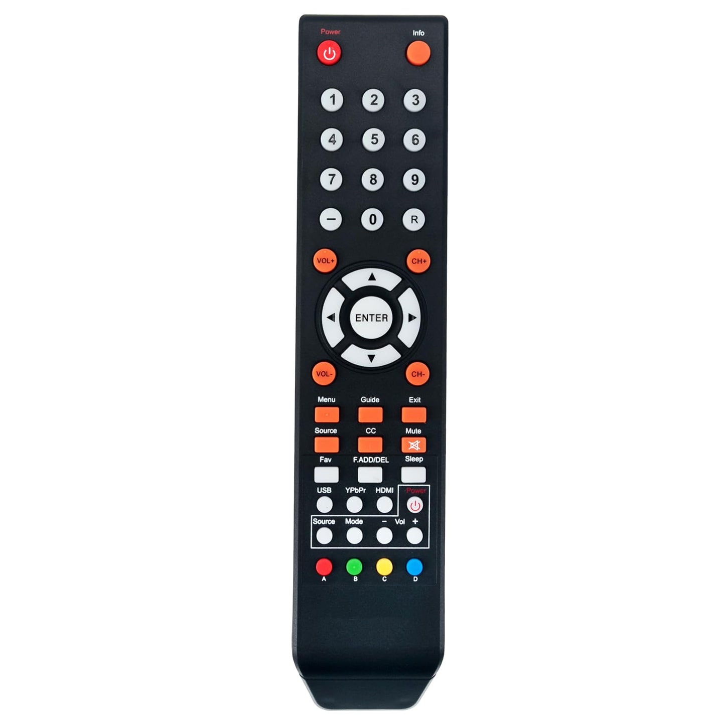 Replace Remote fit for Sceptre TV 4K Ultra LED LCD HDTV C550CV-UMR C650CV-UMR C658CV-UMR E165BV-SS E168BV-SS E168WV-SS U435CV-UMR U500CV-UMR