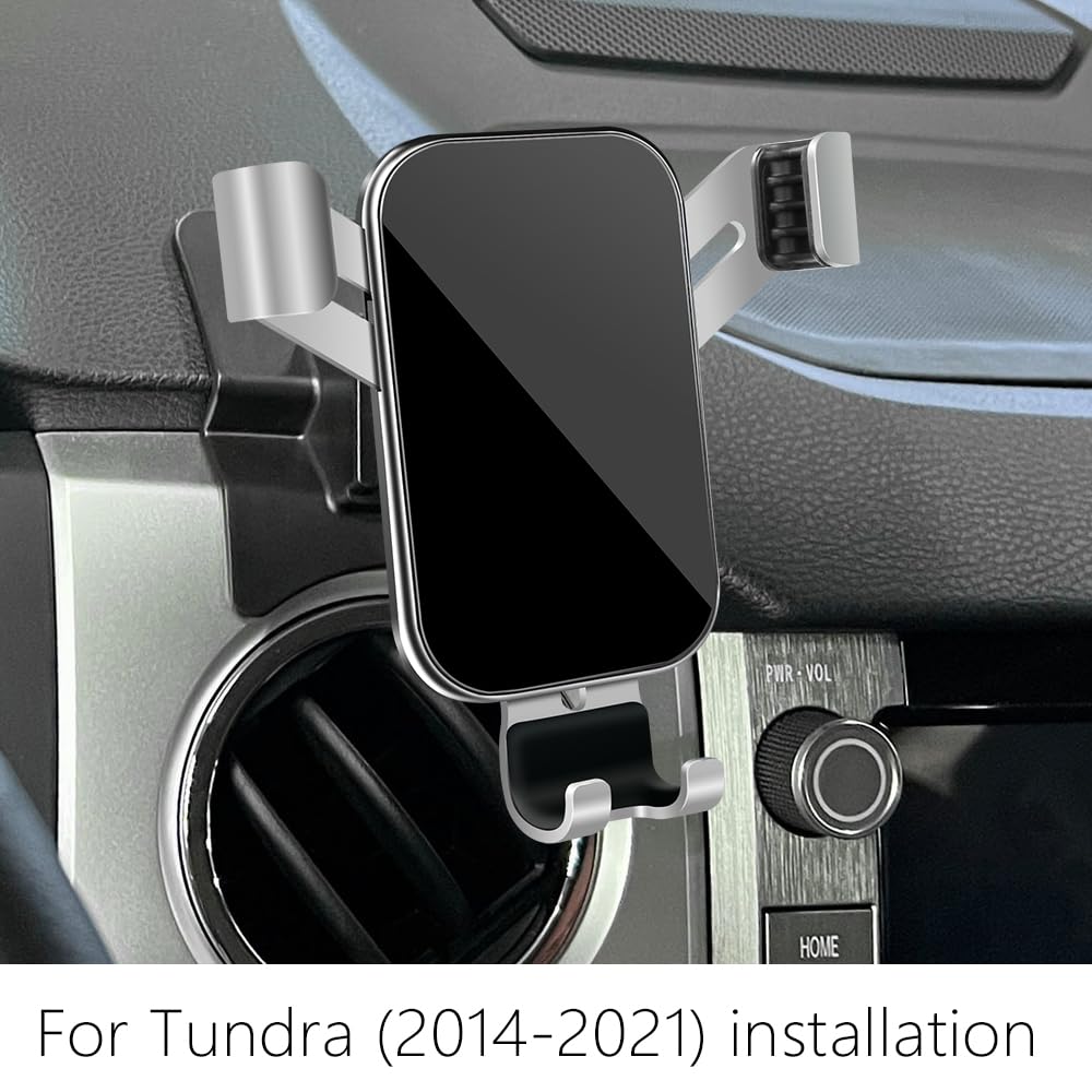 LUNQIN Car Phone Holder for Toyota Tundra 2014 2015 2016 2017 2018 2019 2020 2021 Auto Interior Accessories Best Cell Phones Mount Cellphone Mobile