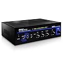 Pyle Compact Mono Public Address Amplifier - Professional 80 Watt Peak 70v PA Amplifier for Restaurants or Commercial Applications, 2 Mic Inputs