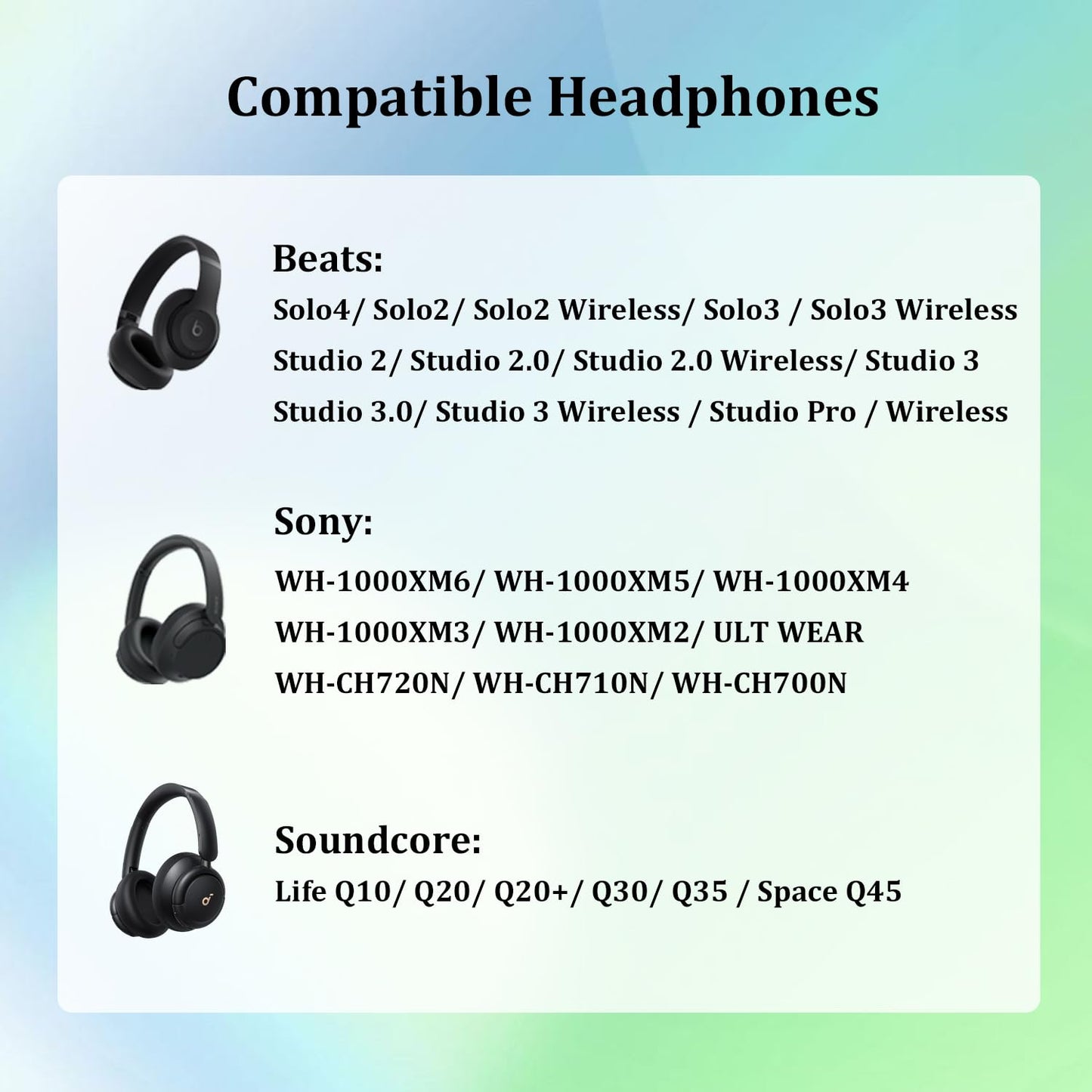 Replacement Audio Cable Cord for Beats Headphones 3.5mm to 3.5mm Aux Wire Compatible with Beats Solo 4 Studio Pro Studio3 Solo3 Solo2 Sony WH-1000XM6…