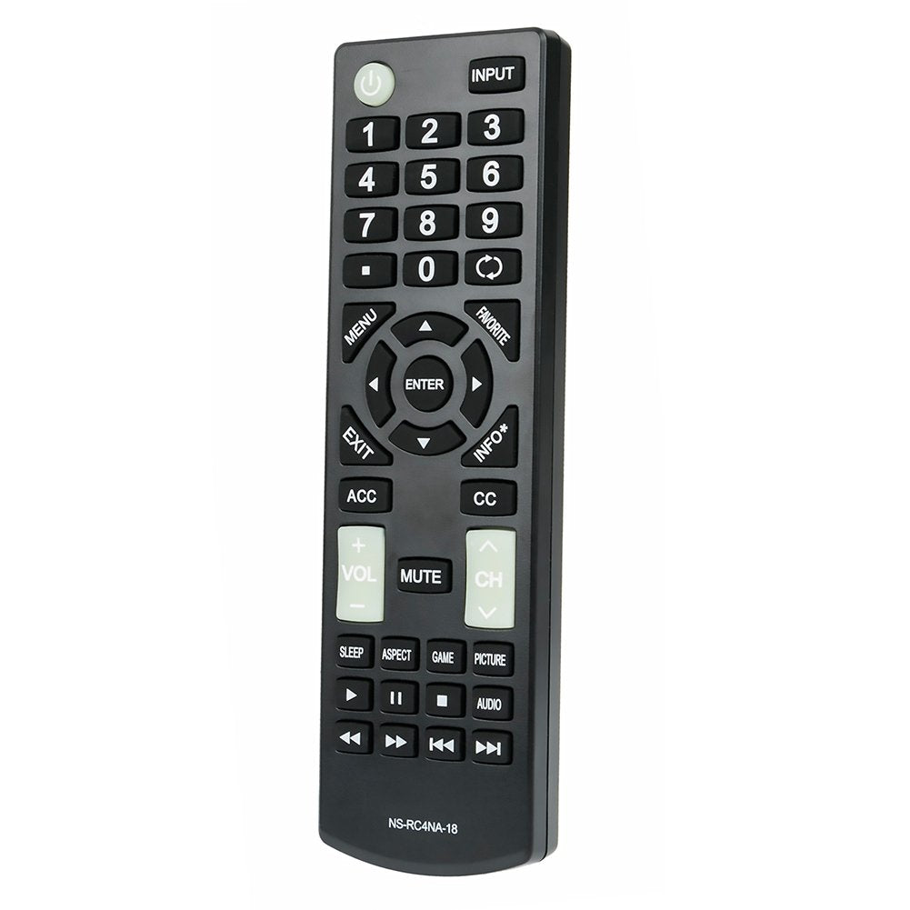 NS-RC4NA-18 Replaced Remote fit for Insignia TV NS-32D311NA17 NS-32D311MX17 NS-40D420NA18 NS-49D420NA18 NS-55D420NA18 NS-40D420MX18 NS-55D420MX18